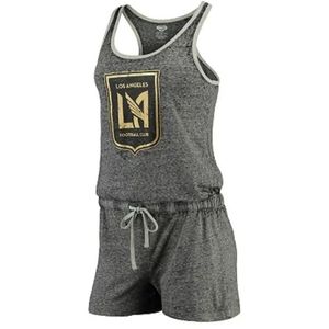 Charcoal LA Football Club LAFC Comfy Soccer Squad Burnout Romper Shorts Sporty